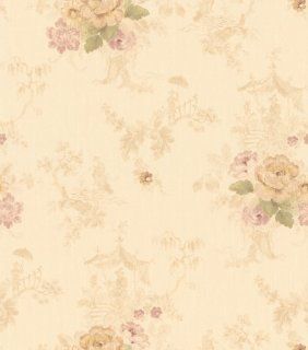 Brewster 499 61627 Romantic Floral Wallpaper, Beige    