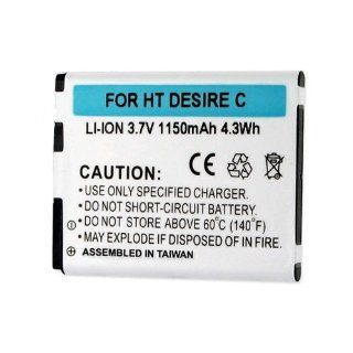 HTC Desire C Cell Phone Battery (Li Ion 3.7V 1150 mAh) Rechargable Battery   Replacement For HTC 35H00193 00M Cellphone Battery: Cell Phones & Accessories