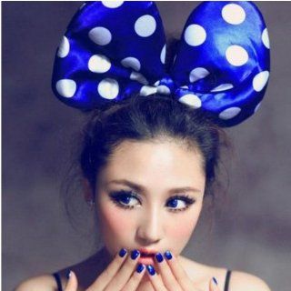 Blue   LED Flash Light Hair Band   Minnie Mouse Dotted Head Band   Luminous Hair Band   Party Masquerade Costume Accessory by Melody 