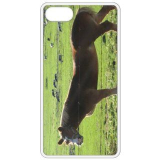 Beautiful Brown Horse Image White Apple Iphone 4   Iphone 4s Cell Phone Case   Cover: Cell Phones & Accessories