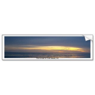 Breathtaking Sunset at Oak Island Bumper Stickers