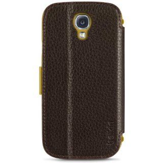 Belkin Leather Wallet Folio and Case/Cover with Stand for Samsung Galaxy S4 / S IV   F8M563btC00   Brown: Cell Phones & Accessories