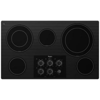 Whirlpool Gold 36 in. Radiant Electric Cooktop in Black with 5 Elements Including Dual Radiant Elements G7CE3635XB