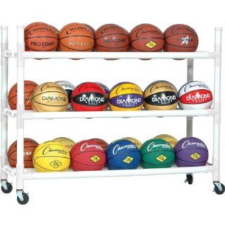 Champion Sports Heavy Duty 30 Ball Cart with Casters : Basketball Storage : Sports & Outdoors
