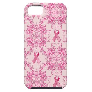 Victorian Breast Cancer Ribbon Damask Products iPhone 5 Case
