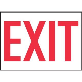 Accuform Signs MPCR503 Lite Corr Plastic Sign, Legend "EXIT", 10" Width x 14" Length, Red on White (Pack of 10): Industrial Warning Signs: Industrial & Scientific
