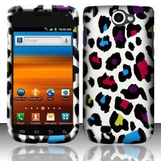 VMG Samsung Exhibit 2 4G T679 Hard Design Case Cover   Silver Multi Colored Leopard Design Hard 2 Pc Plastic Snap On Case Cover for T Mobile Samsung Exhibit 2 II 4G T679 2nd Generation Cell Phone [In VANMOBILEGEAR Retail Packaging]: Everything Else