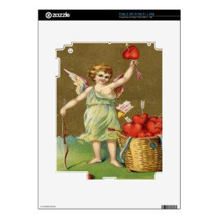 Vintage, Cupid Angel, Arrows, Hearts iPad 2 Decals