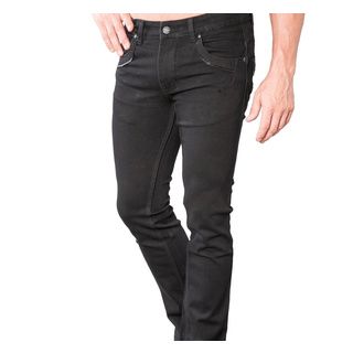 V.I.P. Collection Men's Black Hemmed Slim and Stretch Jeans V.I.P. COLLECTION Jeans & Denim