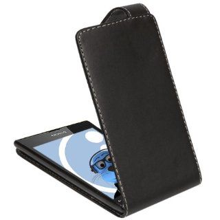 iTALKonline Nokia Lumia 520 / 525 BLACK Easy Clip On Vertical Flip Wallet Pouch Case Cover with Holder: Cell Phones & Accessories