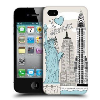 Head Case Designs New York Doodle Cities Hard Back Case Cover For Apple iPhone 4 4S: Cell Phones & Accessories