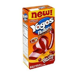 Kellogg's YoGos Rollers Cha Cha Cherry, 4.8 Ounce, 6 Count Boxes (Pack of 8) : Fruit Leather : Grocery & Gourmet Food