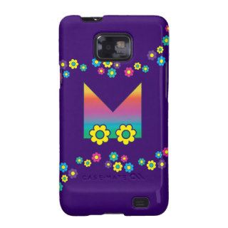 Letter M in Flores Rainbow Monogram Samsung Galaxy Covers