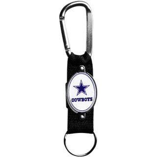 NFL Dallas Cowboys Black Carabiner Clip Keychain : Sports Fan Wallets : Sports & Outdoors