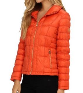 MICHAEL Michael Kors Packable Quilted Puffer Down Jacket (L, orange) at  Womens Clothing store: Down Outerwear Coats