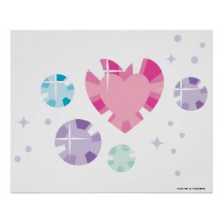 Heart Shaped and Round Shaped Jewels Poster