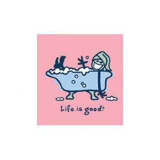Life Is Good Womens Short Sleeve T shirts: Bubble Bath on Petal   Small: Sports & Outdoors