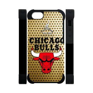 Collectibles NBA Chicago Bulls Michael Jordan Logo Apple Iphone 5S/5 Case Cover Dual Protective Polymer Cases Best Christmas Gift Sports Basketball Series: Cell Phones & Accessories