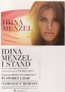 Idina Menzel   I Stand   Original Promotional Card   5 x 7  Prints  