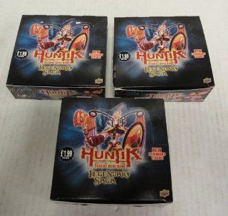 (3) Upper Deck Huntik Trading Card Game TCG Legendary Saga Boxes   24 Packs/Box: Sports Collectibles