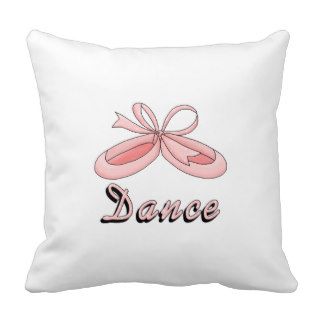 Pink Ballet Shoes  Dance Pillow