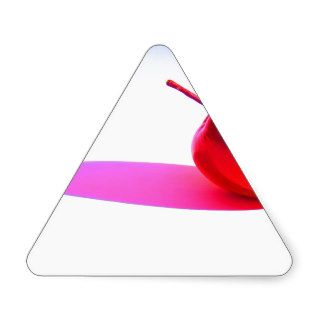 Red Apple and Shadow Triangle Stickers