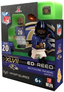 NFL Baltimore Ravens Ed Reed AFC Champs OYO Figure : Sports Fan Toy Figures : Sports & Outdoors