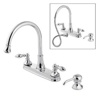 Price Pfister T536 EBS Catalina Kitchen 4 hole, with Pull Out Sprayer, Metal Lever Handles, Stainles   Touch On Kitchen Sink Faucets  