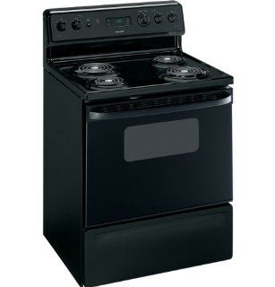 Hotpoint RB536DPBB 30" Black Electric Coil Range: Kitchen & Dining