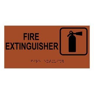 ADA Fire Extinguisher Braille Sign RSME 345 SYM BLKonCanyon  Business And Store Signs 