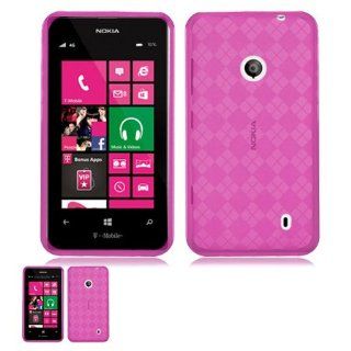 Nokia Lumia 521 Pink Flexible Gel Skin TPU Case: Cell Phones & Accessories