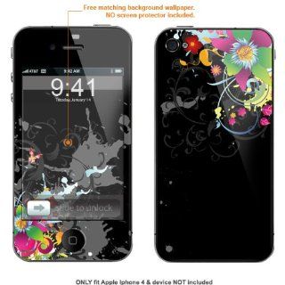 Protective Decal Skin Sticker for AT&T & Verizon Apple Iphone 4 case cover iphone4 522 Cell Phones & Accessories
