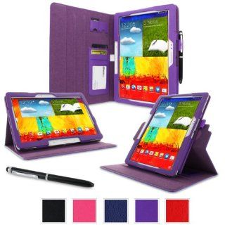 rooCASE Samsung Galaxy Tab Pro 10.1 / Note 10.1 2014 Edition Case   Dual View Multi Angle Stand Tablet Cover   Purple (With Auto Wake / Sleep Cover): Baby