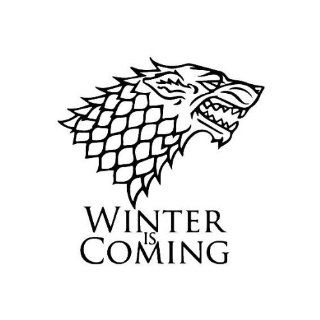 Stark Dire Wolf Winter is coming Game of Thrones die cut Vinyl Decal sticker   choose Colors 