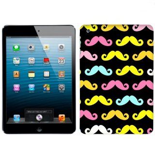 Apple iPad Mini Multi Colored Mustaches on Black Case: Cell Phones & Accessories