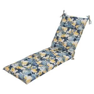 Hampton Bay Splash Floral Outdoor Chaise Lounge Cushion 7407 01002200