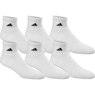 adidas Mens ClimaLite Crew Socks, 6 Pack   Size: Large, White/black