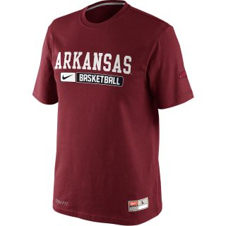 NIKE Mens Arkansas Razorbacks Team Issued Practice Short Sleeve T Shirt   Size: