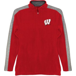 T SHIRT INTERNATIONAL Mens Wisconsin Badgers Quarter Zip Jacket   Size: Xl, Red
