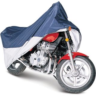 Classic Accessories Motorcycle Cover   Size: XL/Extra Large, Blue/silver