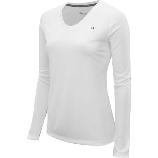 CHAMPION Womens PowerTrain Long Sleeve T Shirt   Size: Mediumreg, White