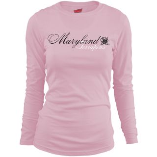 MJ Soffe Girls Maryland Terrapins Long Sleeve T Shirt   Soft Pink   Size: Small,