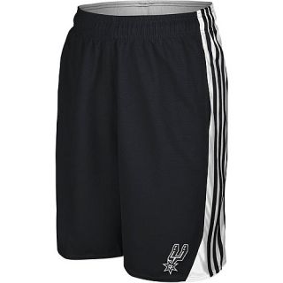 adidas Mens San Antonio Spurs Full Color Logo Black Basketball Shorts   Size:
