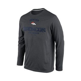 NIKE Mens Denver Broncos Arch Long Sleeve T Shirt   Size: Small, Charcoal