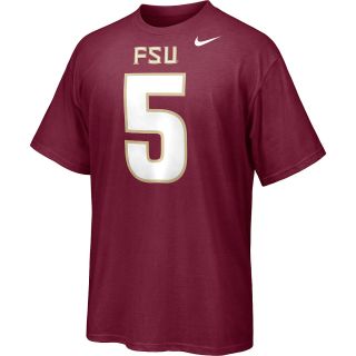 NIKE Mens Florida State Seminoles #5 Red Short Sleeve T Shirt   Size Xl,