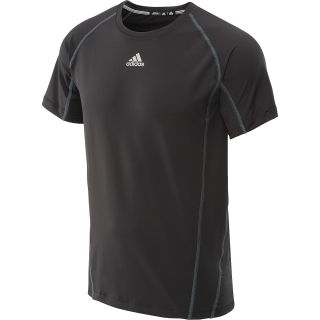 adidas Mens TechFit Fitted Short Sleeve Top   Size: Medium, Pink Pow/black