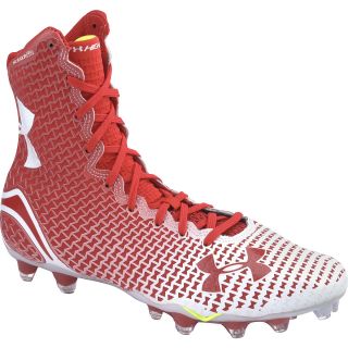 UNDER ARMOUR Mens Highlight MC High Football Cleats   Size: 8.5, Red/white