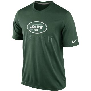 NIKE Mens New York Jets Legend Just Do It Dri FIT Short Sleeve T Shirt   Size
