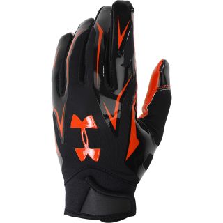 UNDER ARMOUR Adult F4 Football Receiver Gloves   Size: Medium, Orange/black