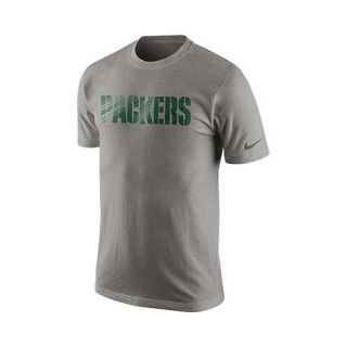 NIKE Mens Green Bay Packers Wordmark Short Sleeve T Shirt   Size: 2xl, Dk.grey